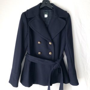 J Crew Women’s Pea Coat, 100% Wool,Double Breasted, Size 4 /small .